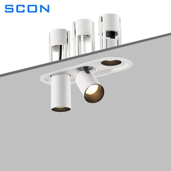 SCON Растягивающийся Led Прожектор Вграден в Тавана Лампа Фонова Стена Телескопическое Ротация 5 W 10 W 15 W 20 W Високо CRI Вътрешно Осветление