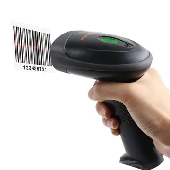 Баркод скенер Безжичен портативен автоматичен скенер QR-код, ръчен четец скенер QR баркод, ненасочено автоматичен сензор
