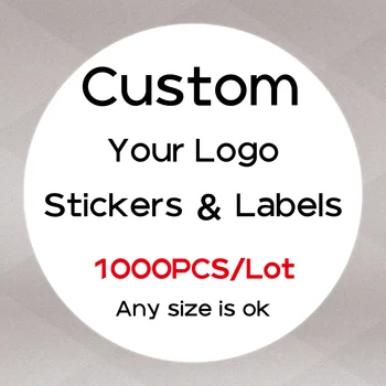 1000 броя на потребителски етикети Индивидуална стикер с логото на персонализирани етикети, опаковки, етикети, създайте своя собствена виниловую стикер