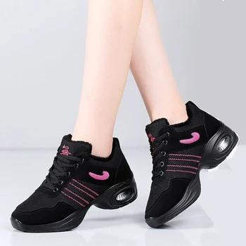 2023 Дамски танцови обувки за спорт е Модерна джаз танцови обувки мека дишаща подметка танцови обувки дамски маратонки за валс
