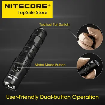 NITECORE MH12SE Тактически Фенер USB-C, Акумулаторна батерия 405 Метра 1800 Лумена Външен Тактически фенер, литиево-йонна батерия 21700
