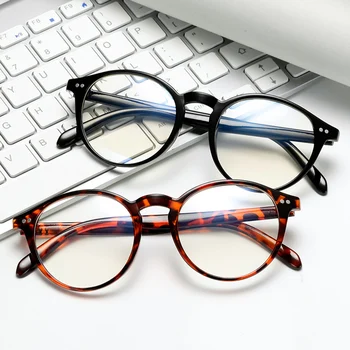 1 бр. реколта ретро кръгли очила с блокиране на синя светлина, рамки за очила, дамски, мъжки оптични рамки за очила, рамки за очила компютър