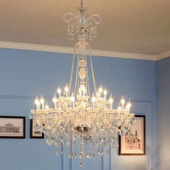 Полилей от френски луксозен кристал, хол, спалня, домашно мини лампа от кристал за спални, подвесное осветление, окачен лампа