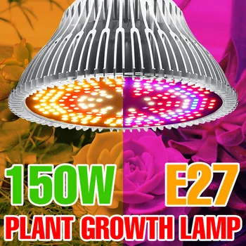 Led фито-лампа за отглеждане на растения E27, led лампа за отглеждане на семена и цветове, осветление за засаждане в оранжерията, гидропонная система на 220v, кутия за отглеждане на
