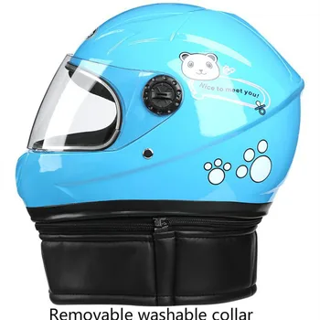 Мотоциклет шлем, детски мото-ушния анфас, мотор, 5 цвята, розово, жълто, черно, бяло
