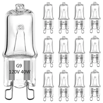 1 бр. на 40-Ватова лампа G9 за висока температура на фурната халогенна лампа за хладилници, фурни, феновете