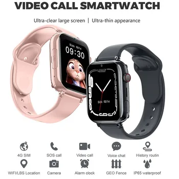 за Xiaomi Mijia Kids 4G Smart Watch SOS GPS Tracker видео разговори, чат камера Сим-карта Водоустойчив умни часовници за деца