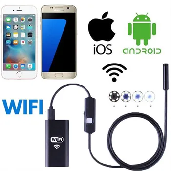 1080 P 8 мм Wi-Fi Ендоскоп с Камера за Автомобили, ендоскоп за Android и IOS Смартфон USB Мини Камера Endoscopio Ендоскоп за Iphone