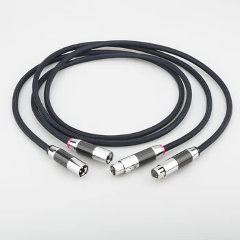 Audiocrast A10 със сребърно покритие XLR Балансирани Висококачествени Аудио Кабели са Балансирани XLR аудио кабел от въглеродни влакна XLR съединители