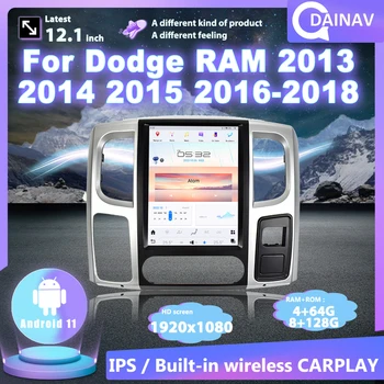 12,1 Инча Android 11 Автомобилно Аудио За Dodge RAM 2013 2014-2018 Авто Радио GPS Мултимедиен DVD-плейър Tesla GPS Навигационен Главното Устройство