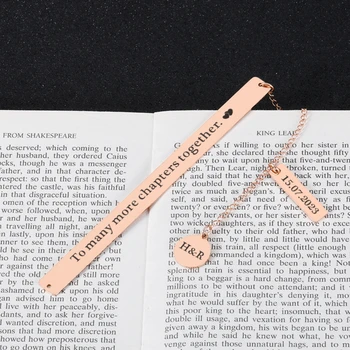 Персонални запомнете, выгравированная на много глави заедно, книжен знак, подарък за годишнина, за един човек, приятелка, метална bookmark