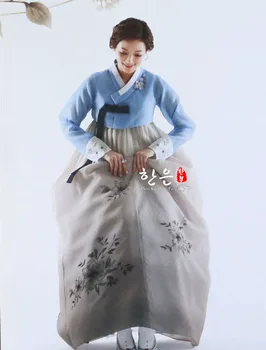 Корея Оригиналната ръчна бродерия Ханбок/Сватбен Ханбок/Традиционен Ханбок/Автентичен точков Ханбок