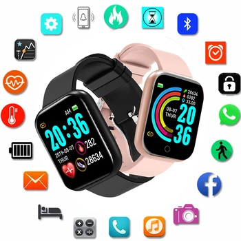 I5 Смарт Часовници За Мъже И Жени Bluetooth Напомняне За Повикване, монитор на сърдечната честота, Фитнес-Гривни, Модни Спортни Умни Часовници За Android и IOS