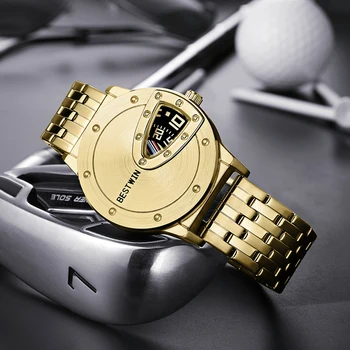2023 BESTWIN, модната марка, трендови стръмни мъжки ръчен часовник, технология от неръждаема стомана, модерни кварцови часовници за мъже, Relogio Masculino