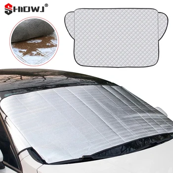 Покриване на Предното стъкло на превозното средство Зимно Слънце Сняг, Лед Покритие Водоустойчив, Прахоустойчив, Анти-замръзване на Анти-мъгла UV-Защита на Авто Покриване на Автомобилни Аксесоари