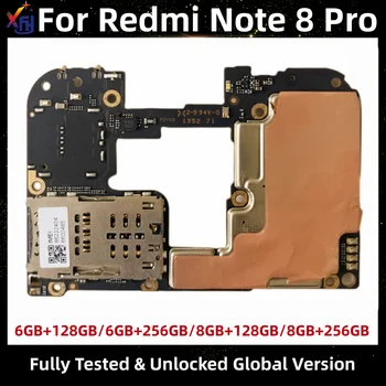 Модулът за печатни платки на дънната платка за Xiaomi Redmi Note 8 Pro, Оригиналната дънната Платка, Разблокированная Глобалната версия с пълен набор от чипове, 64 GB, 128 GB