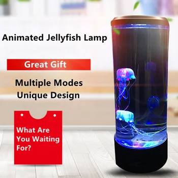 Аквариум за риби, нощна светлина, led фантазийная лампа във формата на медузи, новост, осветление за нощни лампи, подаръци, осветление за спалня, нестандартни, необичайни стоки