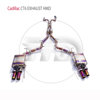 Изпускателната система е от титанова сплав HMD подходящ за Cadillac CT6 3.0 T автоматична модификация на електронен клапан Catback Pipe
