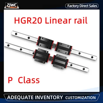 Линейна водач клас P 2 елемента HGR20 100 мм-1100 мм на линеен релса + 4шт HGH20CA/HGW20CC плъзгачи връщане блокове с ниппелем за детайли с CNC