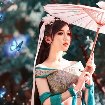 Юцзиньцинглуань, костюми феята дух, cosplay, тематичен костюм за фотография за жени