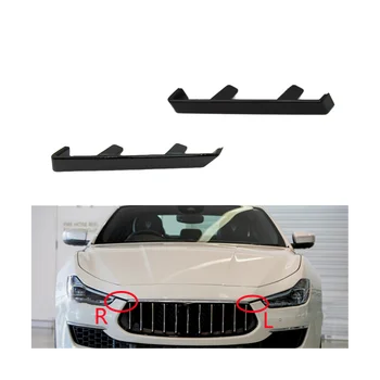 Скоба на Лявата Дясната Плоча Предна Броня Лъскаво Черен Държач за Maserati Ghibli M157 2014-2020 670011292 670011291
