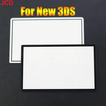 JCD 1 бр. За новия 3DS Черен, Бял Цвят на Горната Огледално покритие Стъклен Капак на Обектива Горната част на LCD Екрана Лен Предния Капак За Ремонт на Новата конзола 3DS