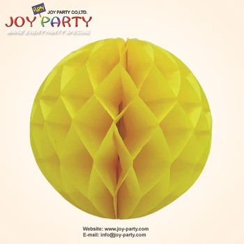 10 броя в партията Жълт цвят на подвижния хартия, мобилен топка, вечерни великденски декорации за дома градина