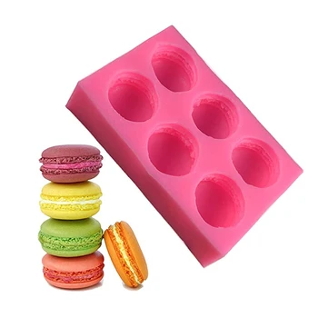Силиконова форма за празни приказки Macaron, 3D форма за свещи Macarons, инструменти за украса на тортата, в цилиндър за кифли, шоколадови бонбони, сапун, желе, муле