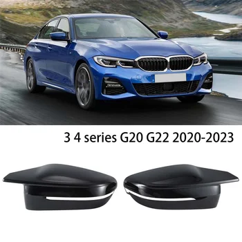 Комплект от 4 теми, огледален калъф, огледална на кутията 1 до 1 модел на превозното средство за BMW 3 4 серии G20 G22 2020-2023
