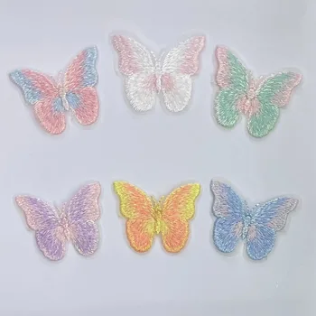30 бр. илюзия пеперуди, органза, златна и сребърна нишка, бродерия, дантела, пеперуда, направи си сам, аксесоари, шнола за коса, облекло, ac