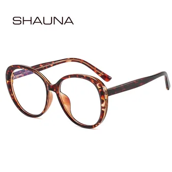 Кръгли рамки за жени точки SHAUNA в ретро стил, модни прозрачни рамки за оптични очила с защита от синя светлина, пружинни панти TR90, рамки за мъже точки