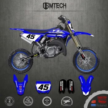 DSMTECH Мотоциклетът екип Фонове графични етикети комплекти отличителни знаци за YAMAHA YZ 65 2018 2019 2020 2021 YZ65 18-21