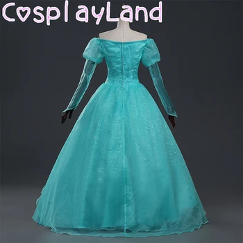 Костюми на принцеса Ариел за cosplay на Хелоуин, маскарадное рокля, дамско модно рокля на Русалка, сшитое по поръчка, бална рокля с пайети за парти