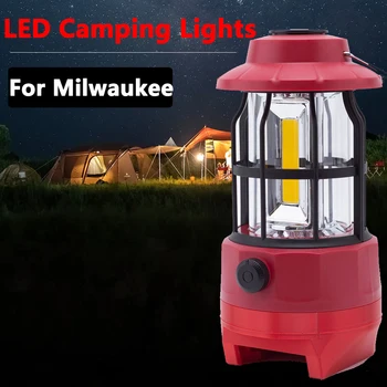 Преносим окачен led лампа за къмпинг Milwaukee 18, литиево-йонна батерия, уличен фенер за къмпинг (не включва батерия)