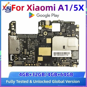 Оригинални Отключени Дънна платка За Xiaomi Mi A1 5X Mi5x Mi 5x m5x MiA1 дънна Платка 32 GB 64 GB Напълно Работна Логическа такса Глобалната Версия