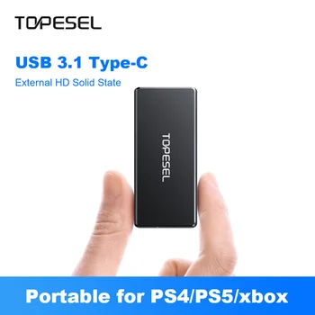 TOPESEL 1 TB Външен SSD Твърд Диск, USB 3.1 Type-C 500 GB, 120 GB И 250 GB Преносим Външен Твърд диск HD За вашия Десктоп на Лаптопа
