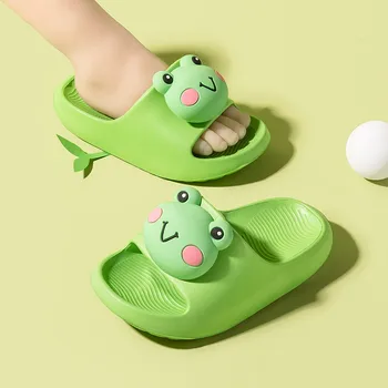 Бебешки сладки чехли-жаби, лятна плажна обувки за момчета, пързалки, забавна мультяшная лека обувки, детски дишащи сандали, детски чехли