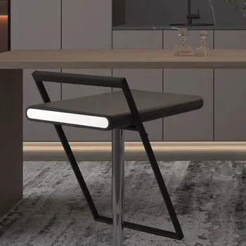 Стол с Кухненски бар стол Метална телескопична дизайн на Бар столове за хранене, Регулируема височина Луксозни и модерни мебели Taburete