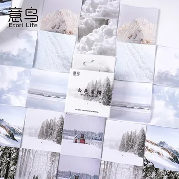 46 бр. зимни декоративни стикери със сняг пейзаж в опаковка, етикет за scrapbooking, дневник, канцелярский албум, телефон, списание, плановик