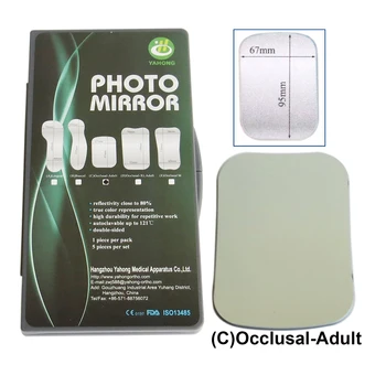 YAHONG Стоматологично двустранно стъкло фотозеркало, внутриротовое фотографско на ортодонтско устройство за устната кухина, размер C, окклюзионный за възрастни