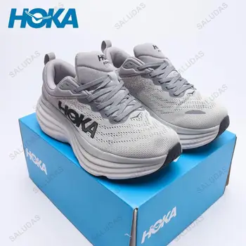 Маратонки HOKA Bondi 8, нескользящие, заглушителен, дишащи пътни маратонки за бягане, мъжки маратонки за джогинг, ежедневни спортни обувки за жени
