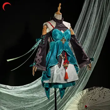 Cos Castle Game Honkai Star Rail Qingque, костюм за cosplay, дамски секси униформи за Хелоуин, карнавал, облекло за ролеви игри