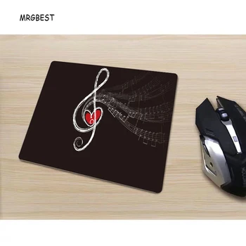 MRGBEST В присъствието на Мат малък размер 220x180 мм Квадратни Музикални ноти Гумени подложки за мишки Удобен подложка за контрол на скоростта