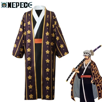 Аниме едно парче cosplay костюм Трафальгарский закон COS Японска дреха кимоно Костюм Wano Country Облекло за изпълнения на Хелоуин