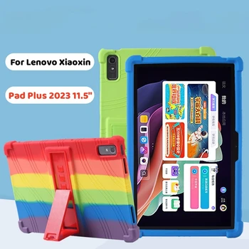 За Lenovo Xiaoxin Pad Plus 2023 Калъф За Деца Мек Регулируем Силиконов Калъф-Поставка За Lenovo Tab P11 2nd 11,5
