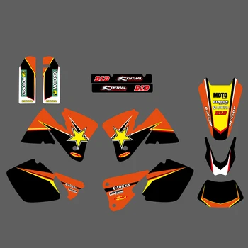 Нова КОМАНДВАНЕ ГРАФИКА, декори, етикети, подходящи за KTM MXC 200 300 EXC 250 300 350 400 520 2001 2002