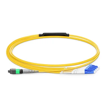 Адаптер за свързване на MTP® за 4 LC UPC-Дуплексному 8-волоконному кабел тип B Plenum (OFNP) OS2 9/125 Single Mode Elite Breakout Cable, жълт