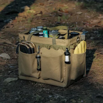 Уличен кутия за съхранение на инструменти, с голям капацитет, чанта за съхранение в къмпинга, многофункционална чанта-тоут, чанта за организиране на пикник