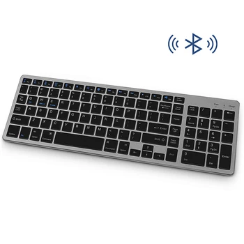 Русия/ Испания тънка безжична Bluetooth клавиатура за таблет, лаптоп, смартфон, iPad, акумулаторна безжична клавиатура с цифров клавиш