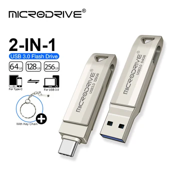 Флаш Памет TYPE C Ultra Dual Drive USB 3.0 Карта 256 GB 128 GB 64 GB Метална OTG 2 в 1 за Телефон PC Флаш памет Memory Stick
